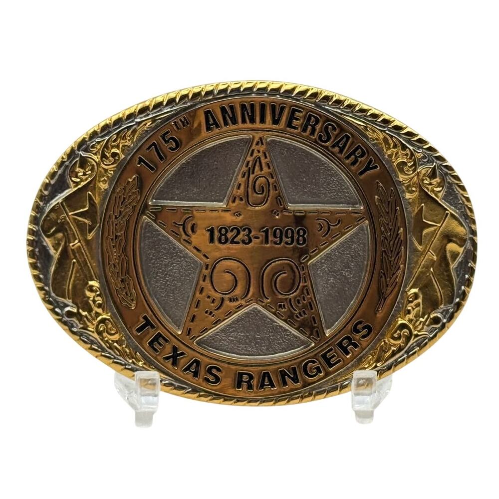 Tursi Buckle Texas Rangers 175th Anniversary 1823-1998 Commemorative Belt Buckle